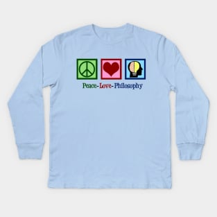 Peace Love Philosophy Kids Long Sleeve T-Shirt